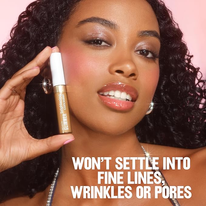 Revlon Glimmer Brightening Concealer, Liquid Under Eye Makeup, Made with Caffeine, Vitamin C, & Stevioside, 175, 0.3 fl oz-Velvo Beauty