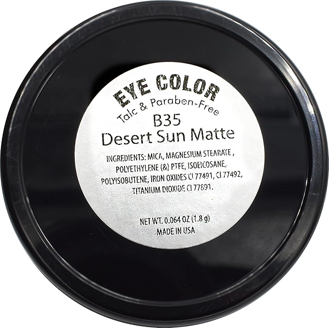 Desert Sun Matte Medium Orange Warm Beige Pressed Powder Single Vegan Eyeshadow; Talc, Paraben & Cruelty Free-Velvo Beauty