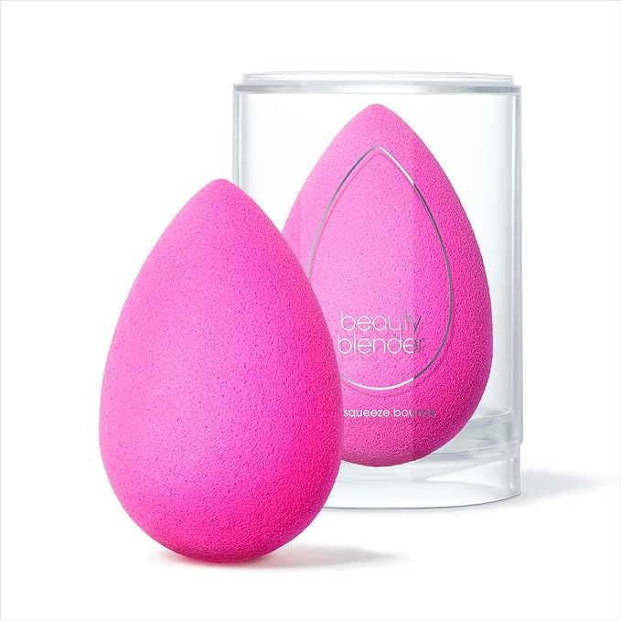 Beautyblender® | Original Pink Beauty Blender Makeup Sponge, Super-Soft Foam Easily Blends Foundations, Powders & Creams, Made in USA, Reusable, Washable, Streak Free Application, Vegan, Cruelty Free-Velvo Beauty
