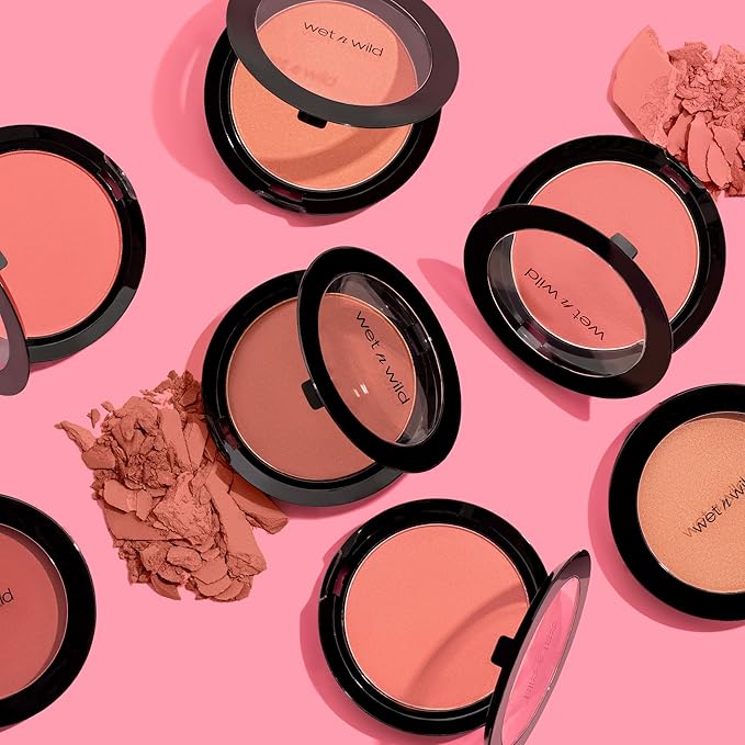 wet n wild Color Icon Blush, Effortless Glow & Seamless Blend infused with Luxuriously Smooth Jojoba Oil, Sheer Finish with a Matte Natural Glow, Cruelty-Free & Vegan - Pinch Me Pink-Velvo Beauty