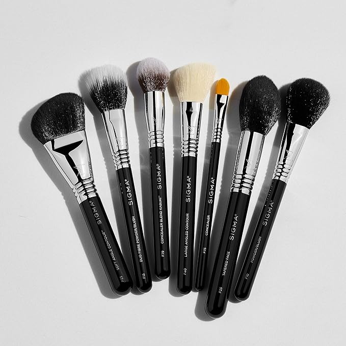 Sigma Beauty F79 Concealer Blend Kabuki Brush – Tapered Concealer Brush for Stippling Any Color-Correcting or Concealing Formula, Use Professional Makeup Brush with Liquid, Cream, or Powder Products-Velvo Beauty