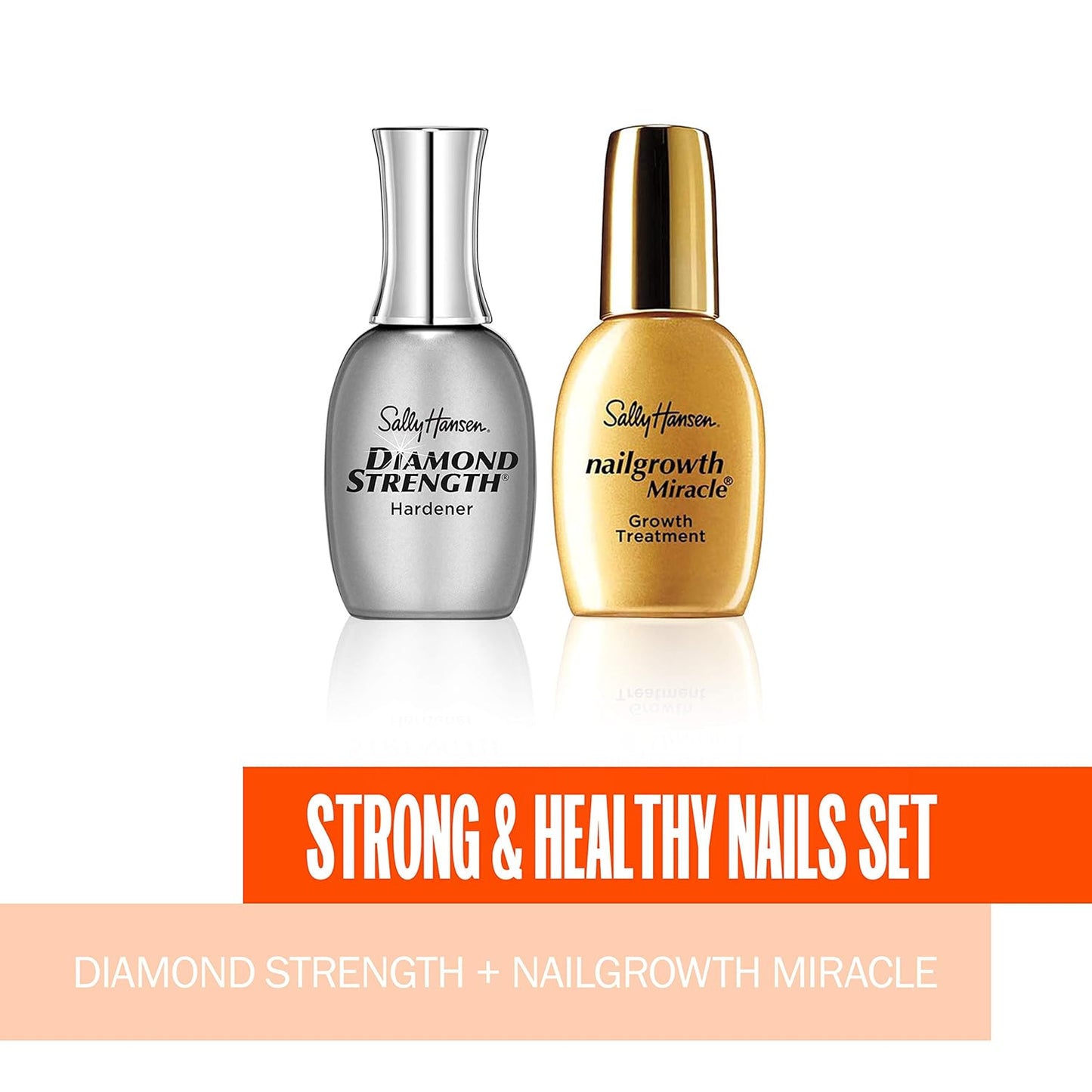 Sally Hansen Diamond Strength®, Nail Hardener, Nail Growth, Protective Layer, Clear Nail Polish-Velvo Beauty