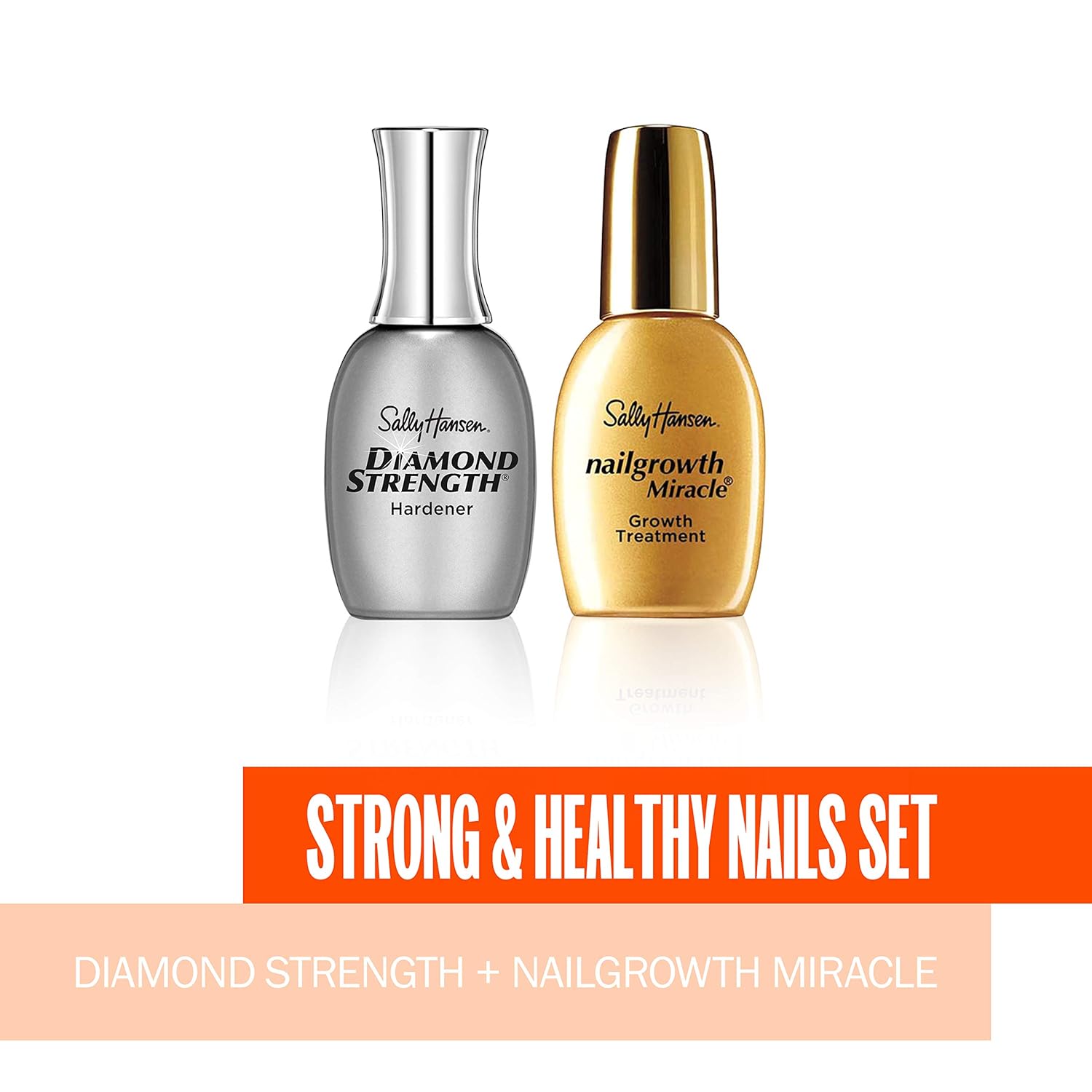 Sally Hansen Diamond Strength®, Nail Hardener, Nail Growth, Protective Layer, Clear Nail Polish-Velvo Beauty