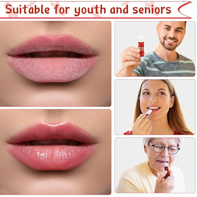 Fumete 50 Pcs Red Awareness Ribbon Lip Balm Bulks Red Ribbon Week Support Gift Red Ribbon Week Supplies Mental Health Awareness Items for Unisex Adults Volunteer Fundraising Charity Activity-Velvo Beauty