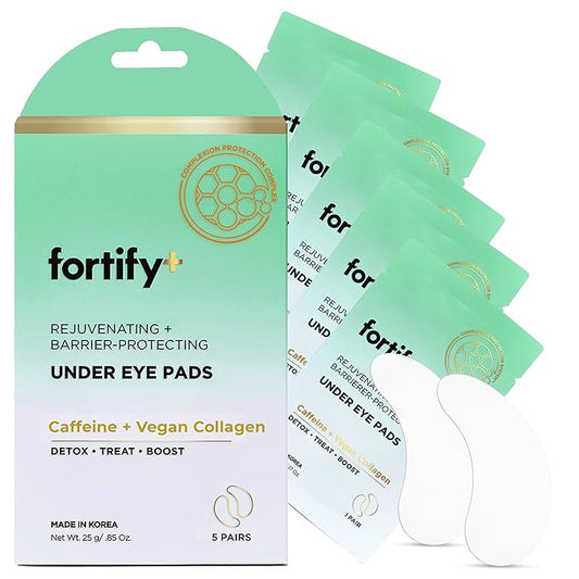 Under Eye Patches For Puffy Eyes and Dark Circles - Caffeine, Collagen & Zeolite - 3-in-1: Detox, Treat, Boost - Dermatologist Tested, Anti-Aging, Anti wrinkle Patches- 5 Pairs-Velvo Beauty