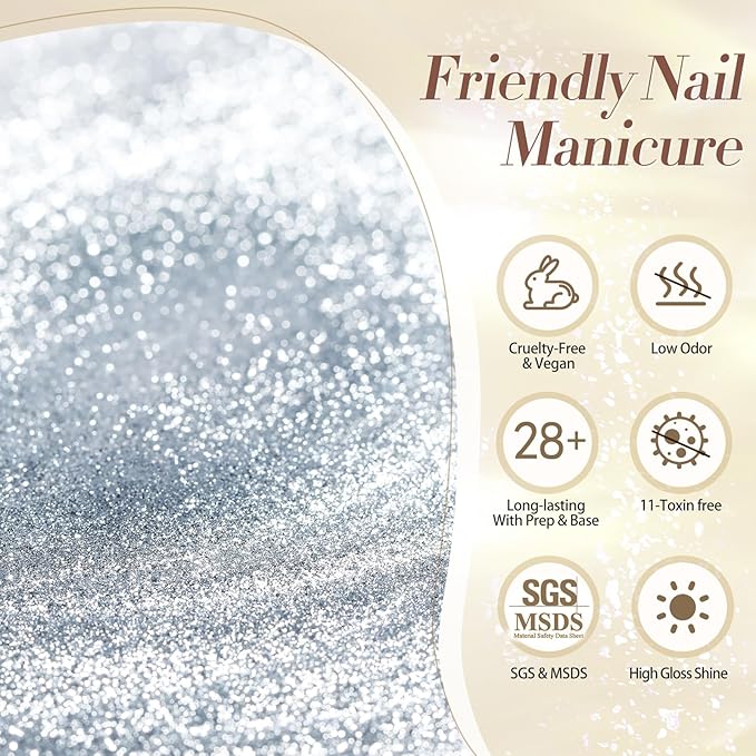 Born Pretty Cat Magnetic Eye Gel Nail Polish Reflective Glitter Gel Polish Red Silver Champagne Gold Glitter Gel Nail Polish 6PCS Set-Velvo Beauty