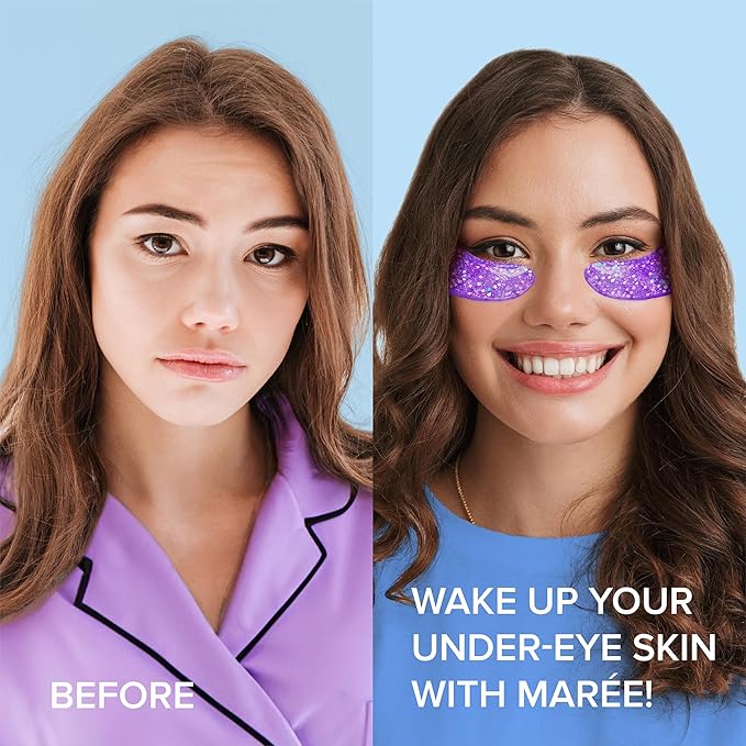 MAREE Eye Gels - Pads Under Eye Patches for Puffy Eyes and Dark Circles with Collagen & Hyaluronic Acid - Anti Wrinkles Under Eye Masks Skincare Treatment for Puffiness & Bags - Parches Para Ojeras-Velvo Beauty