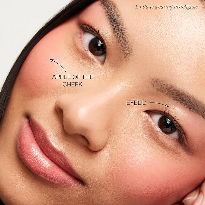 Saie Glow Sculpt Multi-Use Highlighter + Cream Blush Refill - Lightweight with Hyaluronic Acid + Micropearl for Radiant, Glowing Skin - Peachglow (.02 oz)-Velvo Beauty