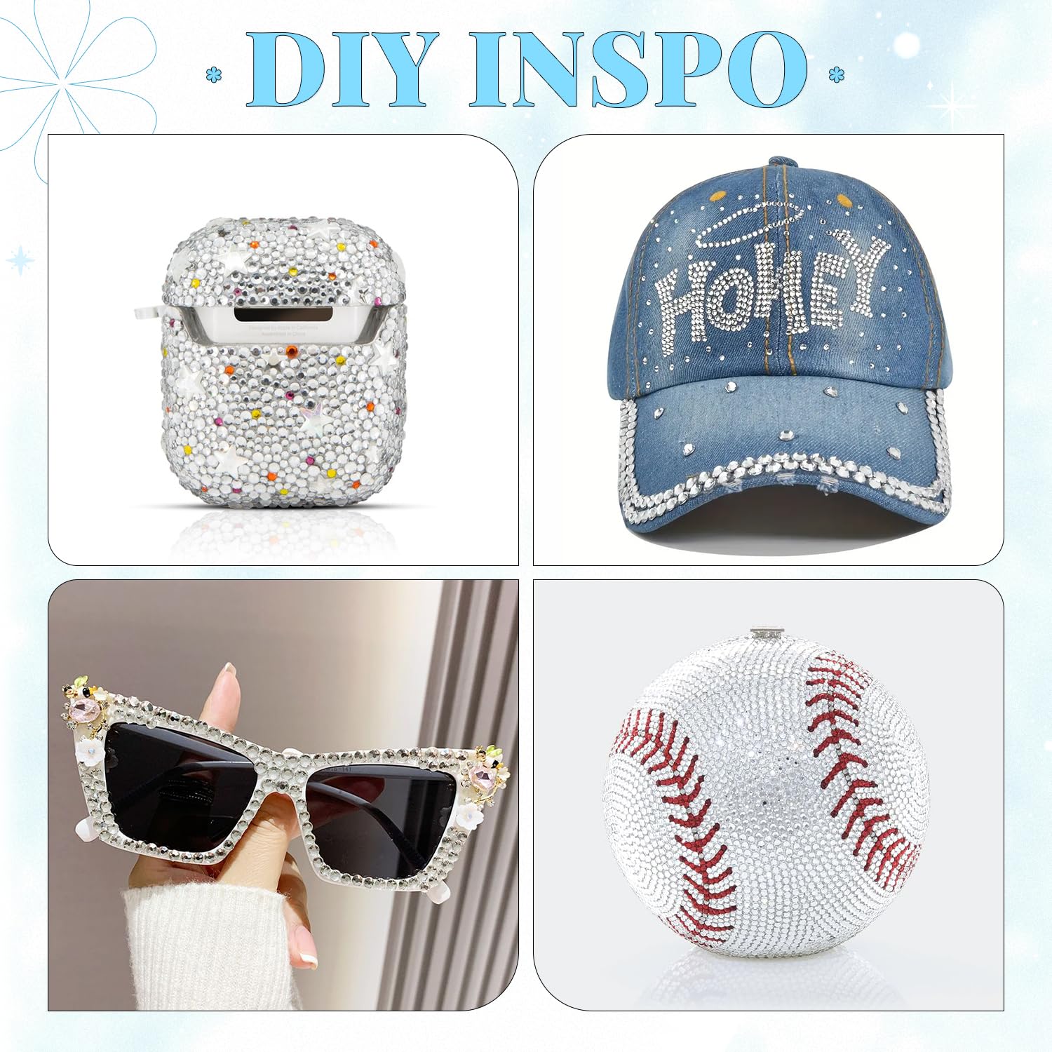 6000Pcs Resin Rhinestones for Bedazzling with 3Pcs B7000 Jewelry Glue, 1 Box Transparent Flatback Rhinestones for Crafting Crafts DIY, Crystals Gems for Clothing Shoes Tumblers Nail Art Makeup-Velvo Beauty