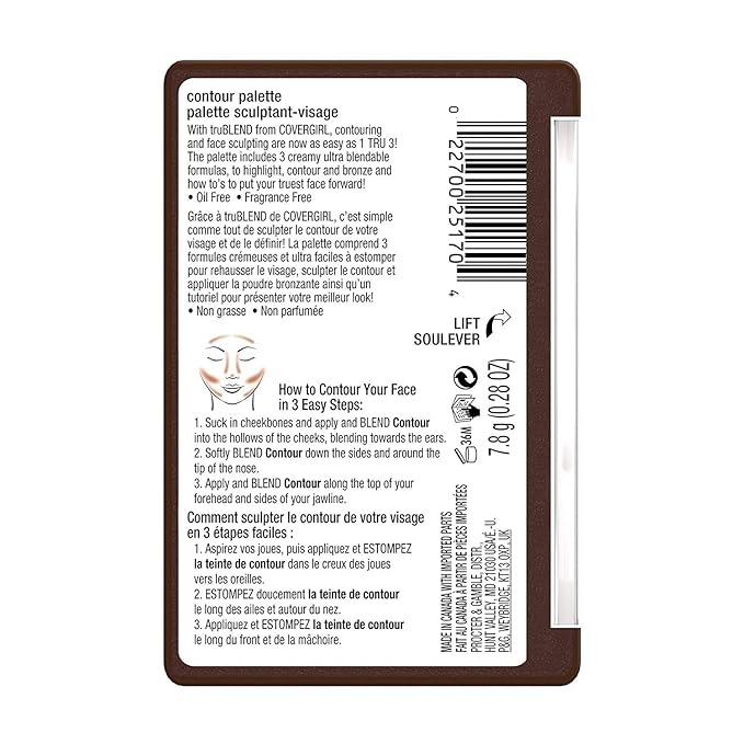 COVERGIRL Trublend Contour Palette Deep 0.28 Oz, 0.161 Pound (packaging may vary)-Velvo Beauty