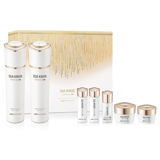 ISA KNOX TE'RVINA AD Regenerating Skincare Set (12.7fl oz) - Hydrating, Nourishing & Firming Toner & Moisturizer Set for Youthful and Radiant Skin, Placenta, Rose Absolute-Velvo Beauty