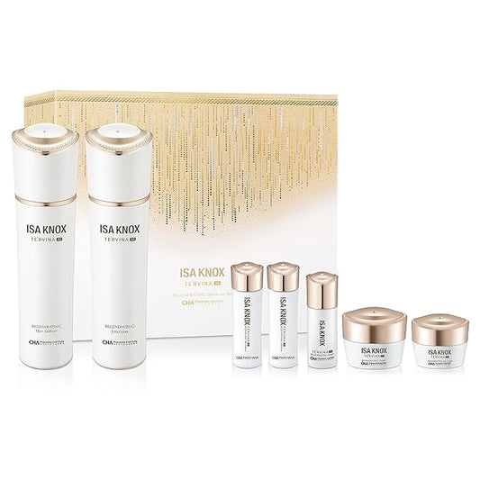 ISA KNOX TE'RVINA AD Regenerating Skincare Set (12.7fl oz) - Hydrating, Nourishing & Firming Toner & Moisturizer Set for Youthful and Radiant Skin, Placenta, Rose Absolute-Velvo Beauty