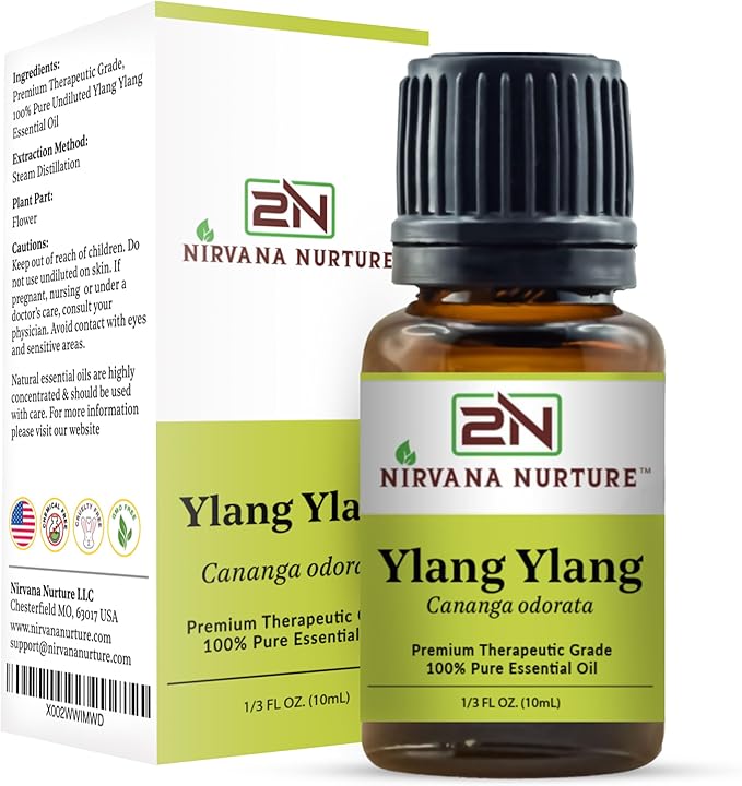 Ylang Ylang Essential Oil 100% Pure Premium Therapeutic Grade, Undiluted - Aromatherapy Diffuser for Calm and Relaxation, Skin Care, Hair Care-Velvo Beauty