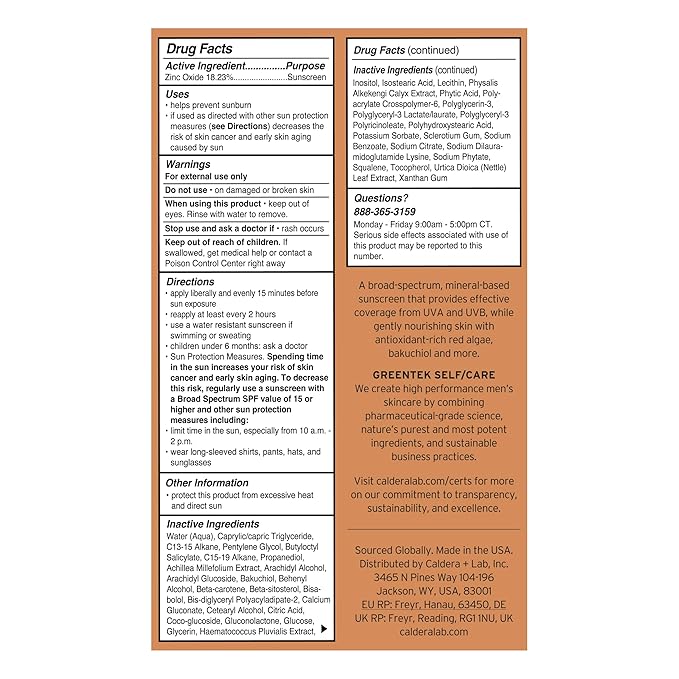 Caldera + Lab The Face SPF, No White Cast Mineral Sun Screen with SPF 30-Velvo Beauty