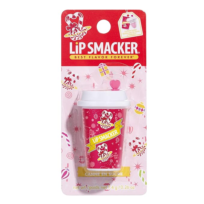 Lip Smacker Holiday Christmas Flavored Lip Balm Frappe Peppermint Stocking Stuffer Gift For Kids-Velvo Beauty