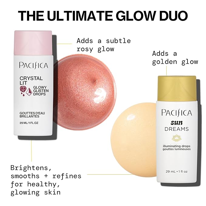 Pacifica Sunset Glow Drops – Face Bronzer - Vitamin C Face Bronzing Makeup for Instant Sun-Kissed Glowing Illuminator & Hydrating Skin Tint | Buildable Highlighter Drops Vegan Dermatologist Tested-Velvo Beauty