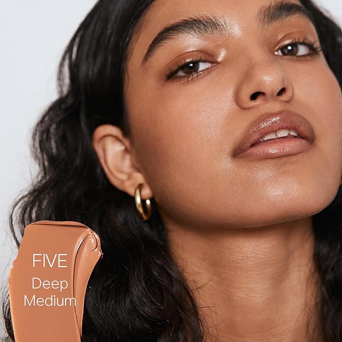 Saie Slip Tint Tinted Moisturizer with SPF 35 - Light Coverage, Glowy Skin Tint & Mineral Sunscreen for Face with Hydrating Hyaluronic Acid - Summer Makeup Essential - Shade Five (1.35 oz)-Velvo Beauty