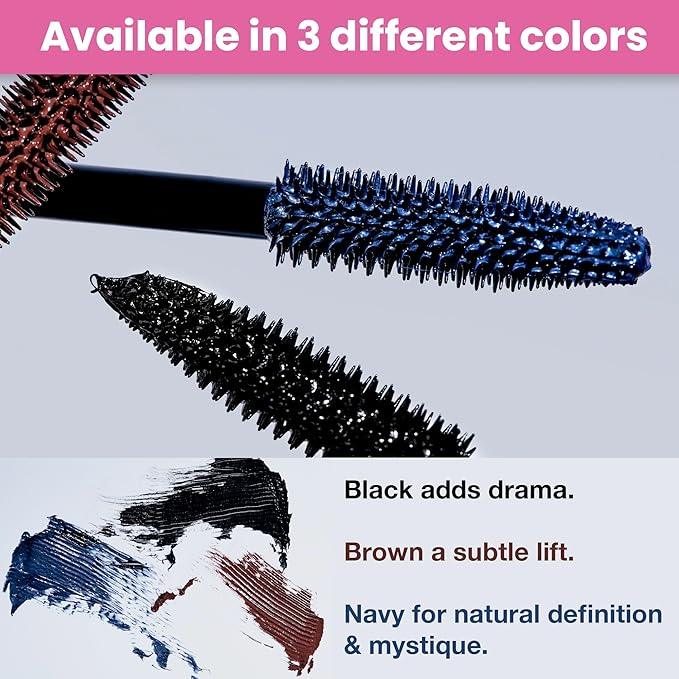 PrimeLash Mascara for Older Women – Volumizing, Incredible Length in 2 Coats – Long-Stay, Zero Clumps, Hypoallergenic (Blue)-Velvo Beauty