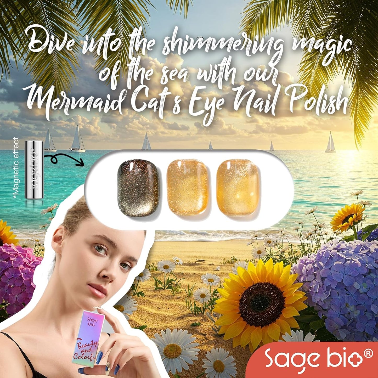 Cat Eye Gel Nail Polish, 15ml Magnetic Gel, High-Gloss Finish, Long-Lasting, DIY Manicure Kit with Magnet Stick, Stunning 3D Magnetic Effect, 06-Velvo Beauty