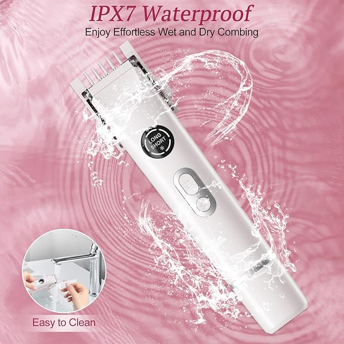Bikini Trimmer for Women, 4 in 1 Wet/Dry Electric Razors for Women - Dual Head, Painless Rechargeable Portable Womens Razors for Shaving Set for Face, Nose, Eyebrows, Armpits, Bikini Area (White)-Velvo Beauty