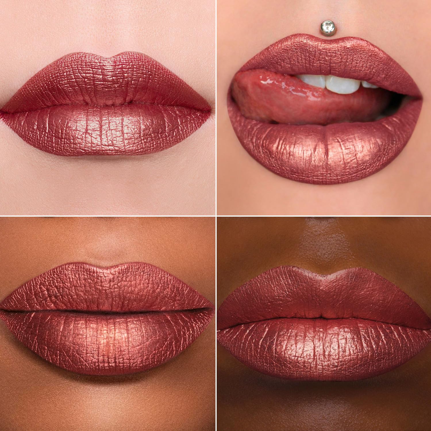 MAKI YIKA Red Lipstick for Women Metallic Lipsticks Glitter Long Lasting Lipstick No Smudge No Transfer Liquid Pink Lip Gloss (BR05 Victoria)-Velvo Beauty