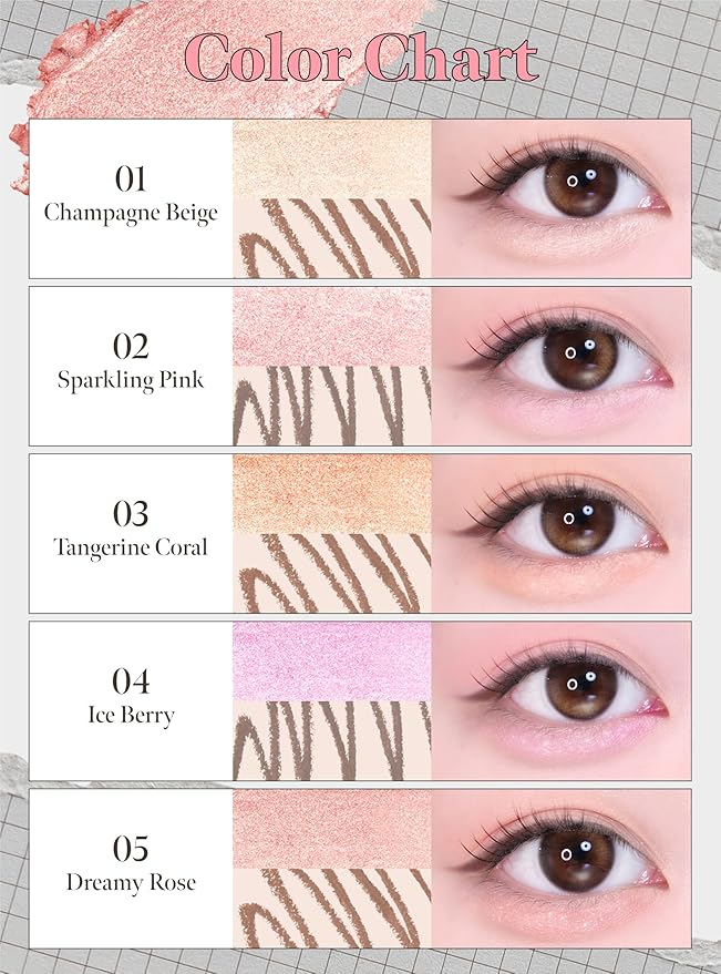 CORALHAZE Idol AEGYO-SAL Maker 01 Champagne Beige, 2-in-1 Under-Eye Highlighter and Contour Liner for Bright, Voluminous Eyes, Long-Lasting, Smudge-Proof Shimmer Stick with Natural Glow, Korean Beauty-Velvo Beauty