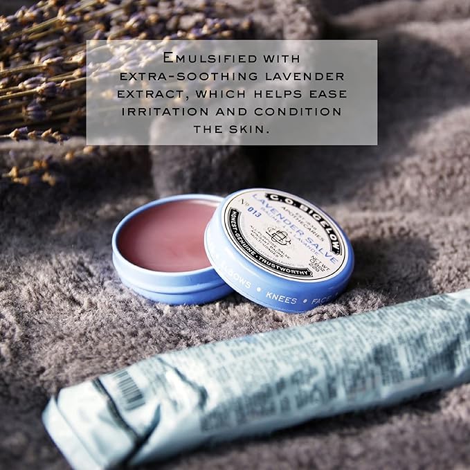 C.O. Bigelow All Purpose Salves, Variety Pack of 3 Lip Balm Tins for Chapped Lips & Dry Skin - Classic Rose, Lavender & Sakura Rose Moisturizing Lip and Skin Salves, 0.8 oz each-Velvo Beauty