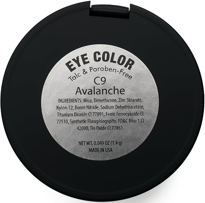 Avalanche Medium Royal Blue Denim Metallic Shimmering Smokey Eye Pressed Powder Single Vegan Eyeshadow; Talc, Paraben & Cruelty Free-Velvo Beauty