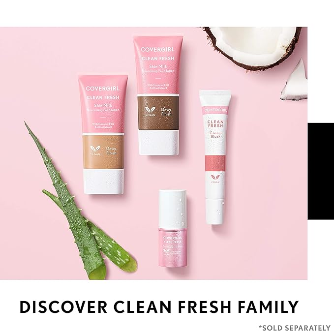 COVERGIRL, Clean Fresh Skin Milk Foundation, Dark, 1 Count (packaging may vary)-Velvo Beauty