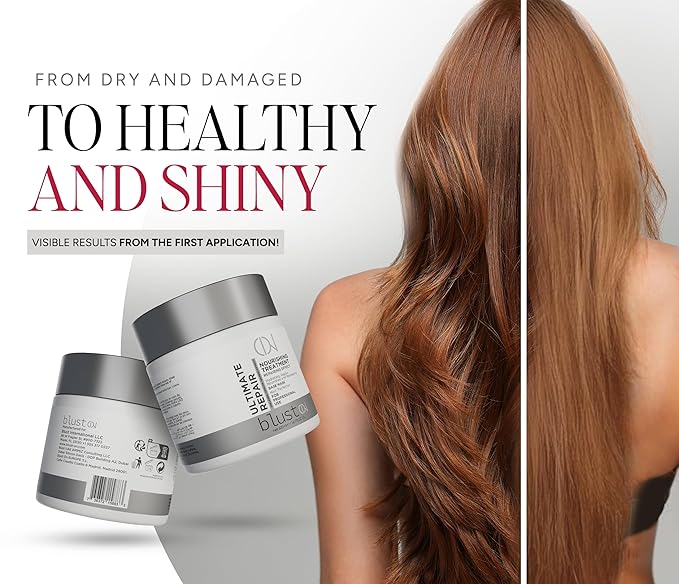 Ultimate Repair Mask with Collagen & Keratin for Damaged Hair - Hydration Deep Treatment for Dry Hair - Frizz Control & Nourishment Mask with Bamboo & Avocado Oil 500Ml-Velvo Beauty