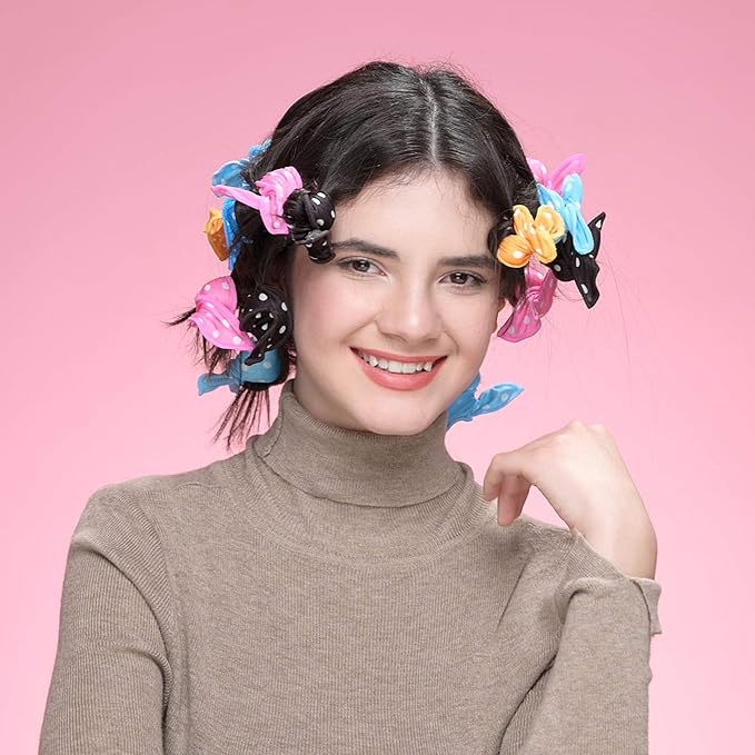 Aimin Hair Heatless Curlers, Soft Hair Curlers To Sleep In, Overnight Heatless Curls For Long Hair, No Heat Foam Curlers, Satin Sponge Rollers For Hair (40 pcs, dark colour) …-Velvo Beauty