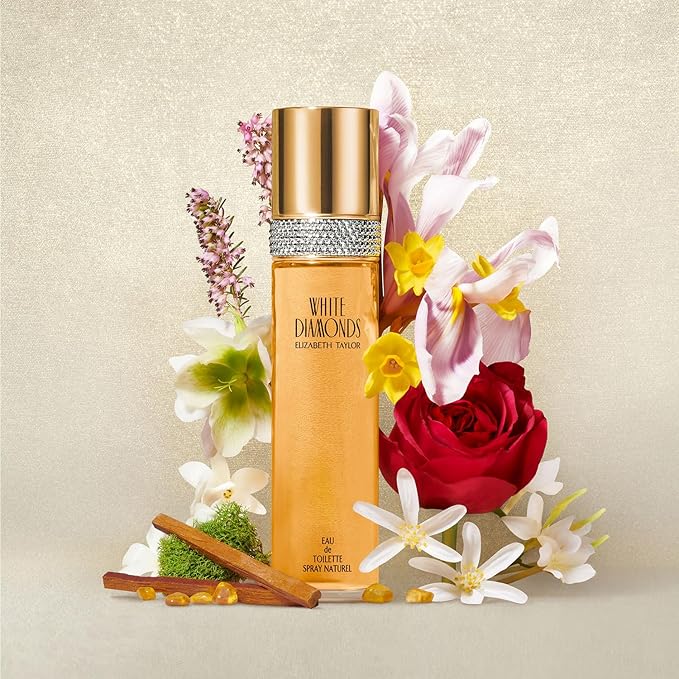 Elizabeth Taylor Women's Perfume, White Diamonds, Eau De Toilette EDT Spray, 3.3 fl oz-Velvo Beauty