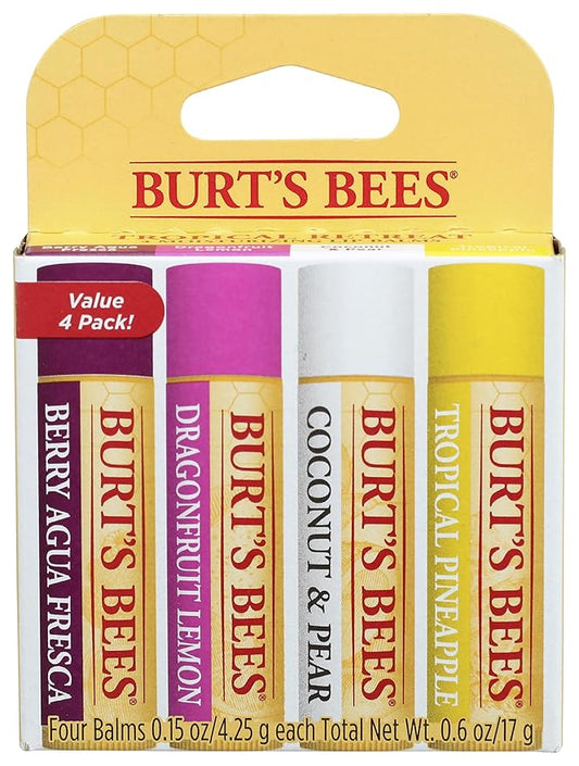 Burts Bees Tropical Assortment Lip Balm, 0.6 OZ-Velvo Beauty