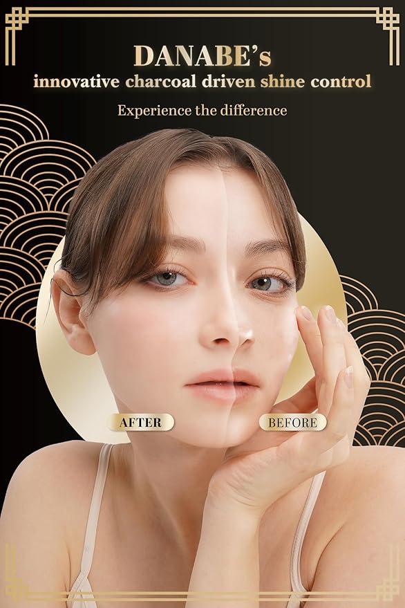[KPOP Beauty] Makeup Friendly Oil Blotting Paper - DANABE Bamboo Charcoal Face Oil Blotting Sheets | Korean Skincare Oil Absorbing Sheets for Face (4x3.6 in.100 Large Sheets)-Velvo Beauty
