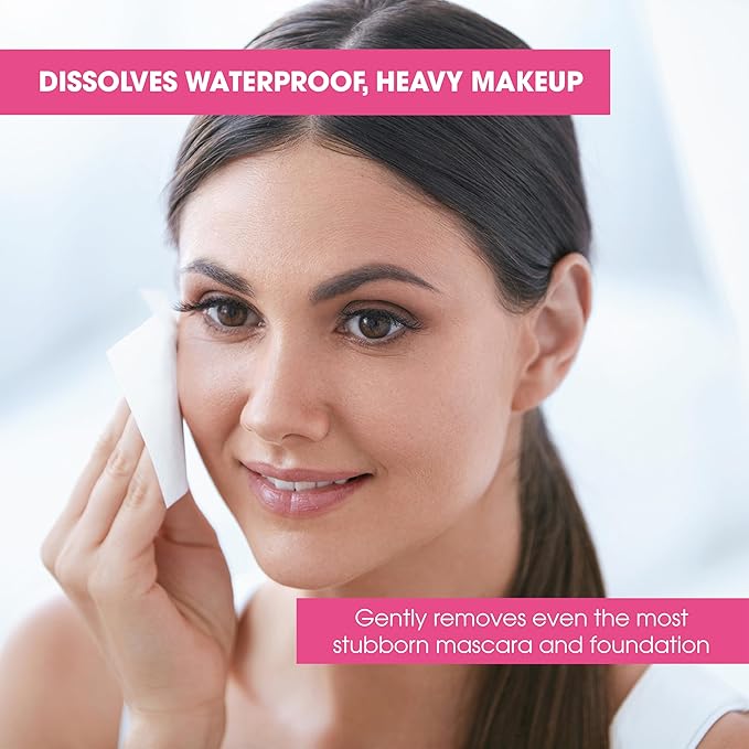 Diamond Wipes Face Cleansing and Waterproof Makeup Remover Wipes, Case of 50 Wipes, Alcohol Free Wipes with Vitamin E-Velvo Beauty