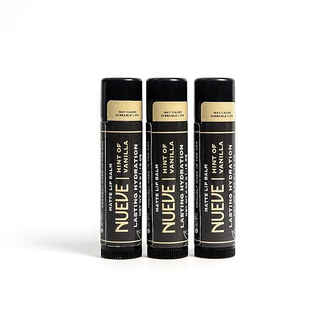 Lip Balm, Long-Lasting, Moisturizing Formula, Nourishing Lip Care, 100% Natural, Hint of Vanilla, Matte Finish (3)-Velvo Beauty