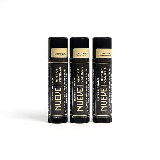 Lip Balm, Long-Lasting, Moisturizing Formula, Nourishing Lip Care, 100% Natural, Hint of Vanilla, Matte Finish (3)-Velvo Beauty