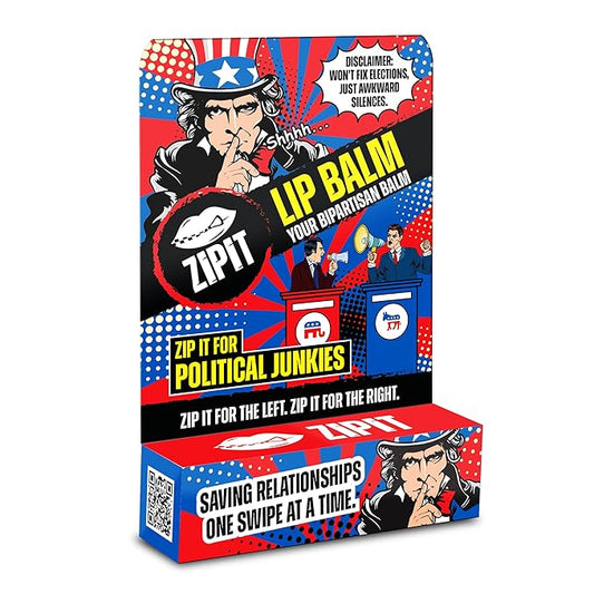 Zip It For Political Junkies Lip Balm - Saving Relationships One Swipe At A Time-Velvo Beauty