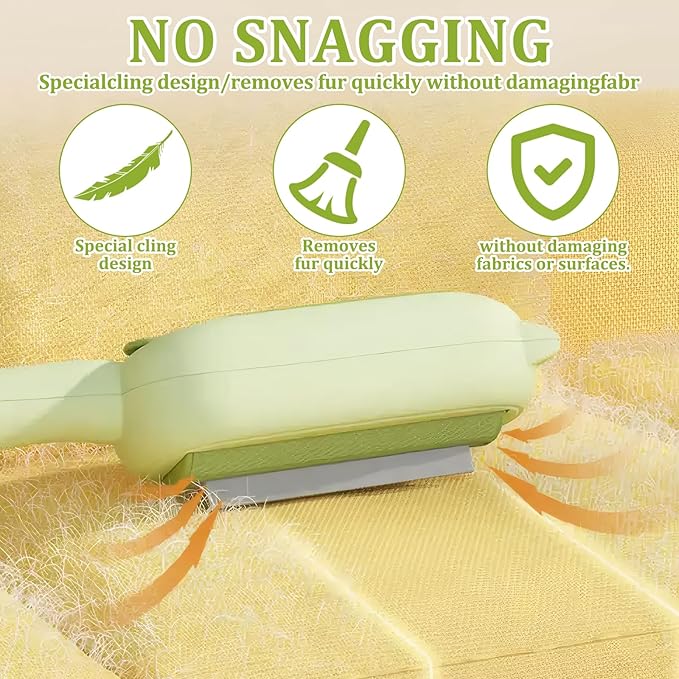 Reusable Lint Roller, Portable Lint Brush, Pet Hair Remover, Super Sticky and Washable, for Clothes, Furniture, Dog & Cat Hair(Green)-Velvo Beauty