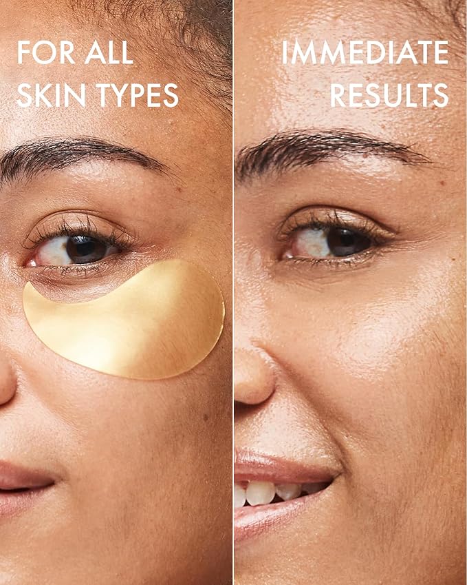 depology Restoring Hydrogel Under Eye Patch | 60 Patches | Brightening Caffeine Gold Pads for Dark Circles | Puffiness | Wrinkles | Refresh | Travel-Velvo Beauty