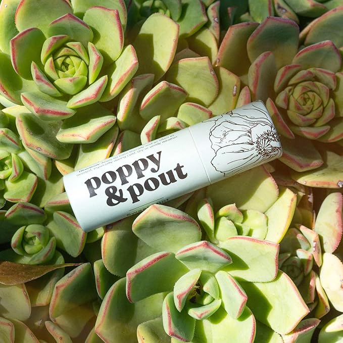 Poppy & Pout Sweet Mint Jumbo Lip Balm | All Natural Lip Balms & Moisturizers | Hydrates with Beeswax, Vitamin E, Organic Coconut Oil | Cruelty-Free | Lip Balm in Recyclable Cardboard Tube-Velvo Beauty