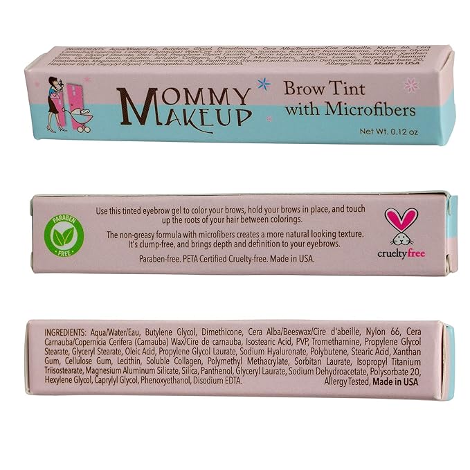 Brow Tint with Microfibers - 4-in-1 Tinted Eyebrow Gel to Groom, Hold, Sculpt & Color Your Brows, Covers Gray Hair - Water Resistant, Clump-Free, Long Lasting (Sable) by Mommy Makeup-Velvo Beauty