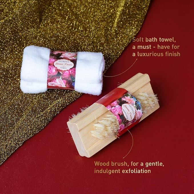 Spa Gift Basket for Women, ROSE & JASMINE Friendship Gifts Women, Tote Bag, Shower Gel, Hand & Body Cream, Hitrees Bath Gift Set for Her, Mom, Mothers Day-Velvo Beauty