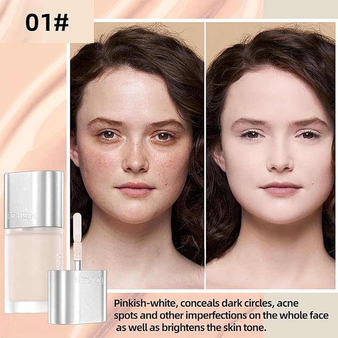 AKARY Moisturizing Precision Concealer, Lightweight & Breathable Cover-up Cream Moist Concealer, Cover Dark Circles Multi-Use Camouflage Cream, Creamy Texture Full Coverage Conceals(01#Pinkish White)-Velvo Beauty