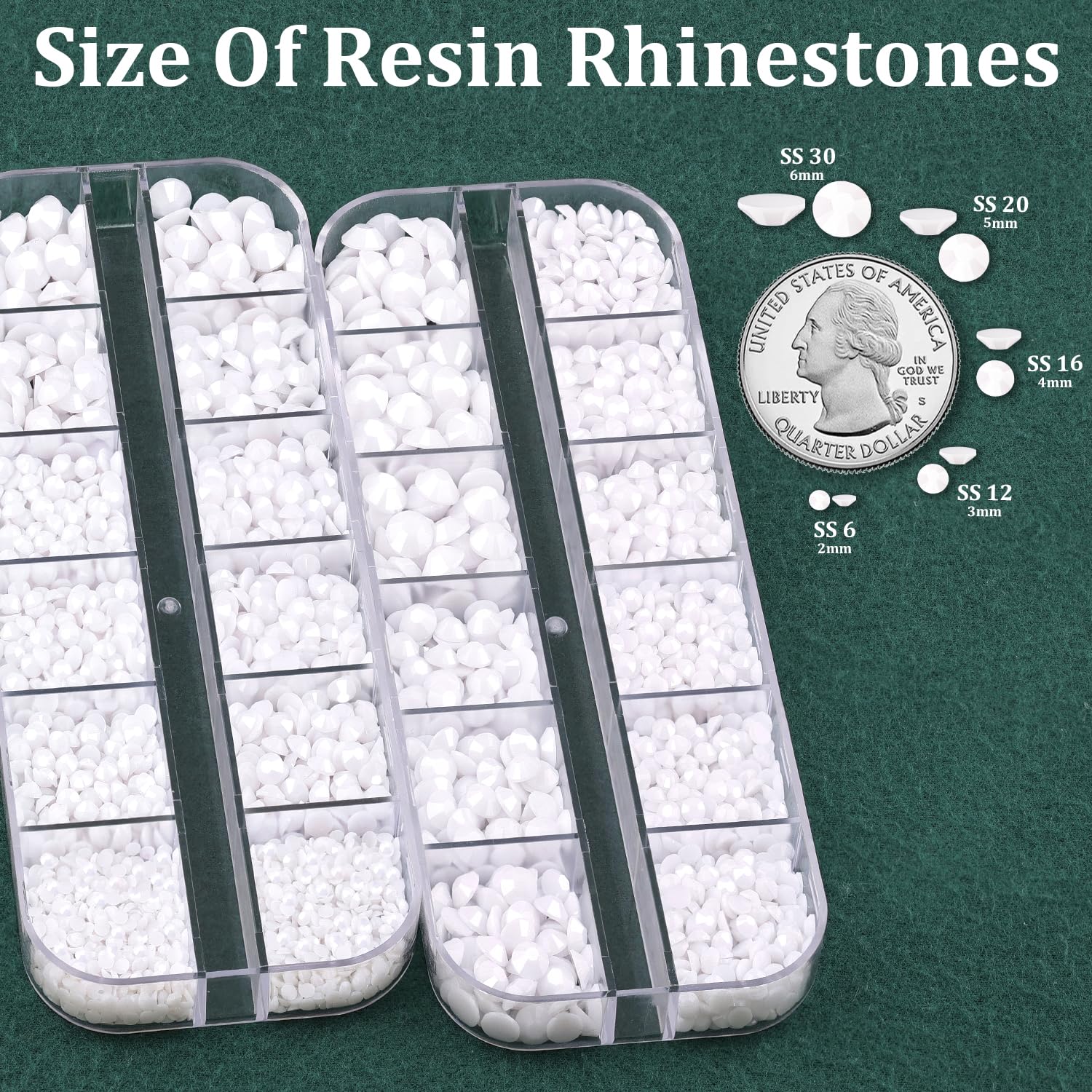 Resin Rhinestones for Crafting with B7000 Jewelry Glue, 2 Boxes White Flatback Crystals with 3Pcs 10ml Glue for Bedazzling Crafts DIY Nail Art Makeup，Non Hotfix Gems for Clothing Shoes-Velvo Beauty