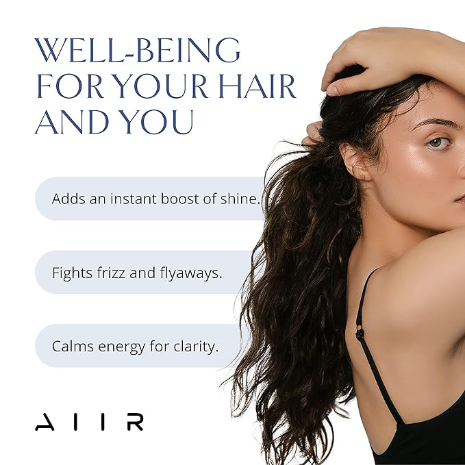 AIIR Shine Spray -Smoothing Spray for Glossy Sleek Hair, Humidity and Frizz Shield Spray, Gloss Spray, Lightweight Spray Coats and Protects Hair, Enhance Shine & Color with Reflect, 6 oz-Velvo Beauty