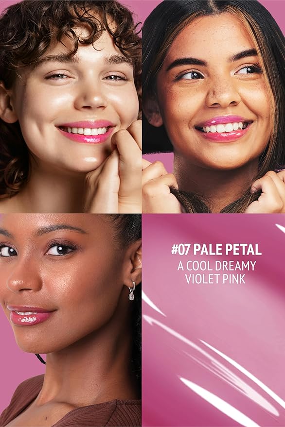 Veganize Collagen Lip Glass Balm | Hydrating Lip Balm in 9 Vibrant Colors | Moisturizing Lip Care Infused with Collagen Jelly Magic | No Animal Trial Lip Balm 0.06 oz (No. 7 Pale Petal)-Velvo Beauty