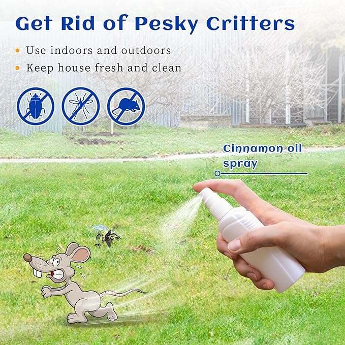 HIQILI Cinnamon Essential Oil for Spary, Diffuser, Garden and Kitchen - 100% Pure Natural - Indoor and Outdoor, 3.38 Fl Oz-Velvo Beauty