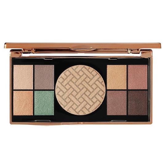M. Asam MAGIC FINISH Golden Vibes Eyeshadow & Highlighter Palette (8 x 0.03 oz + 1 x 0.21 Oz) - Eyeshadow Palette with 8 harmonizing eyeshadows, one highlighter & integrated mirror, High Color Payoff-Velvo Beauty