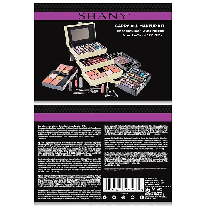 SHANY All In One Makeup Kit (Eyeshadow, Blushes, Face Powder, Lipstick, Eye liners, Makeup Pencils and Makeup Mirror - Makeup Set With Reusable Makeup Storage Box - White-Velvo Beauty